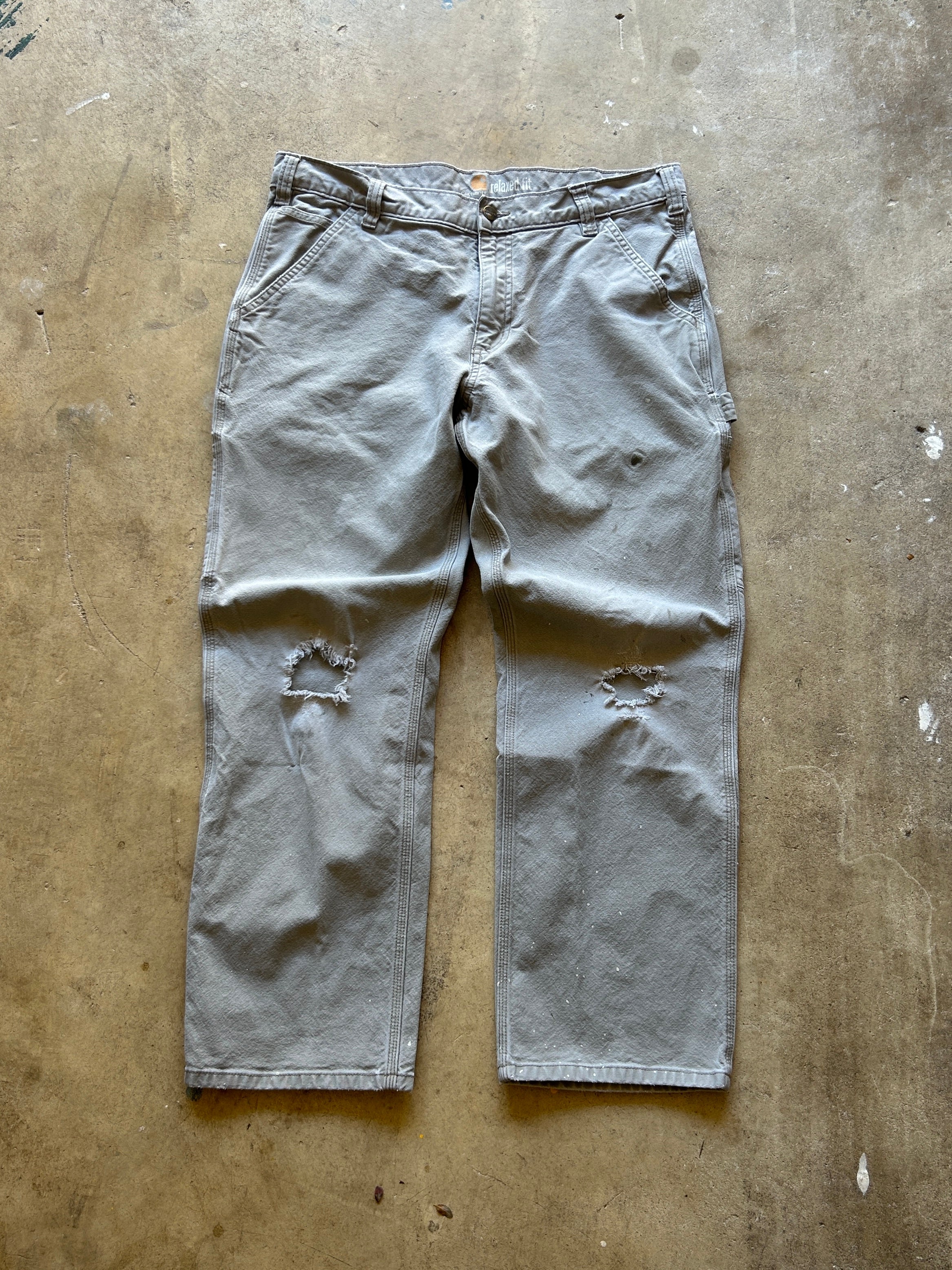 Vintage Grey Carhartt Carpenter Pants - 36
