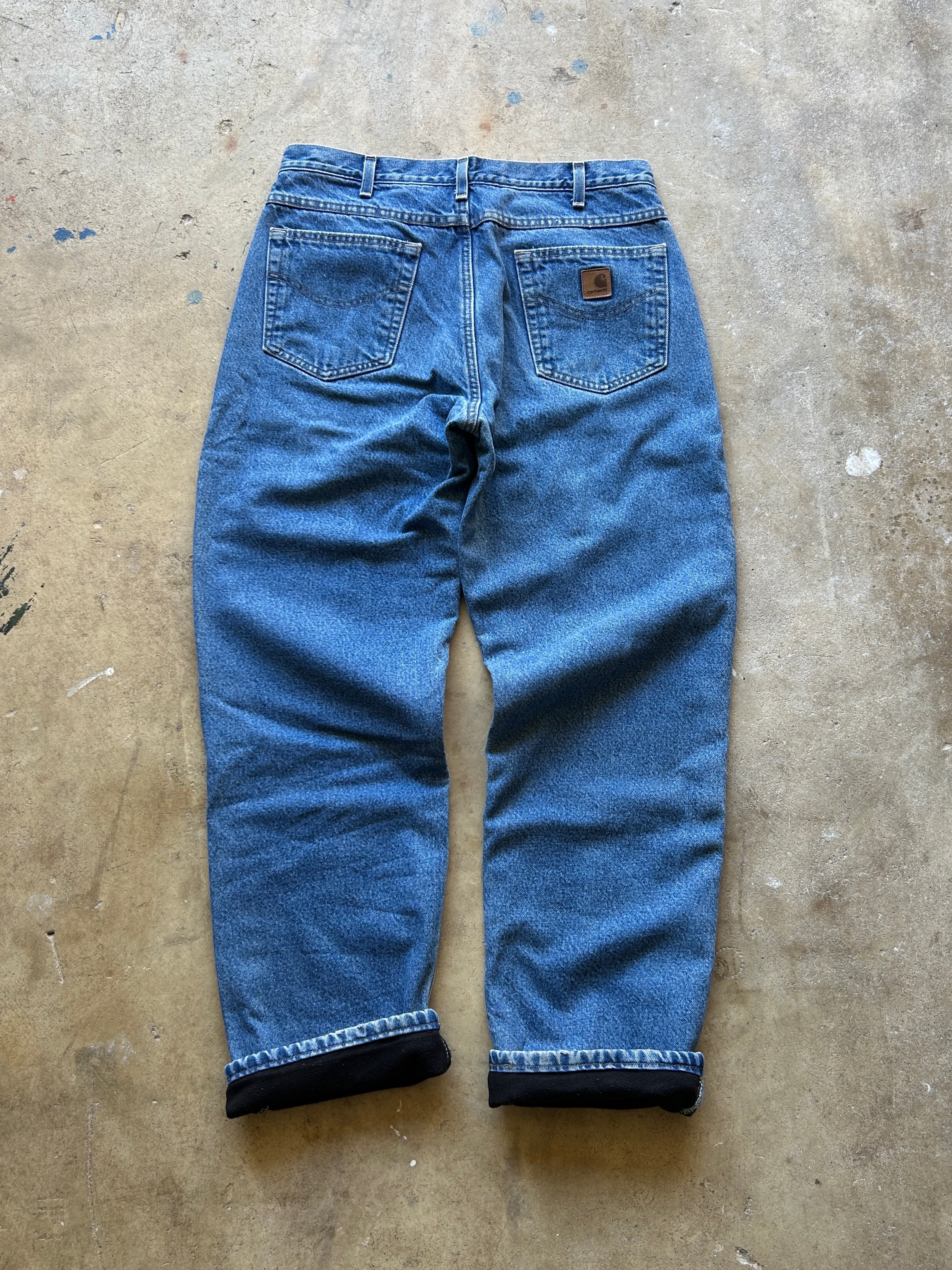 Vintage Flannel Lined Carhartt Jeans - 34