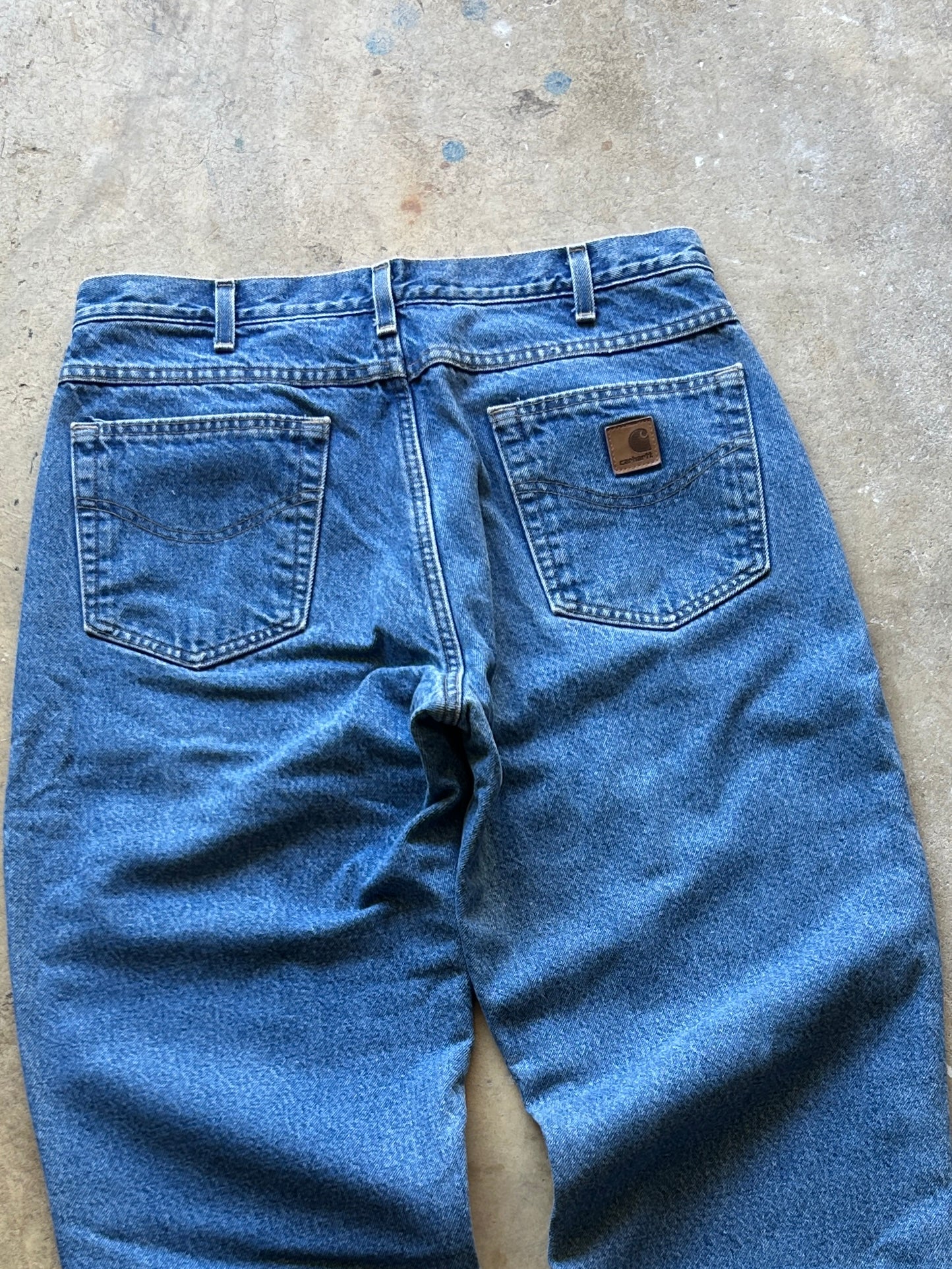 Vintage Flannel Lined Carhartt Jeans - 34