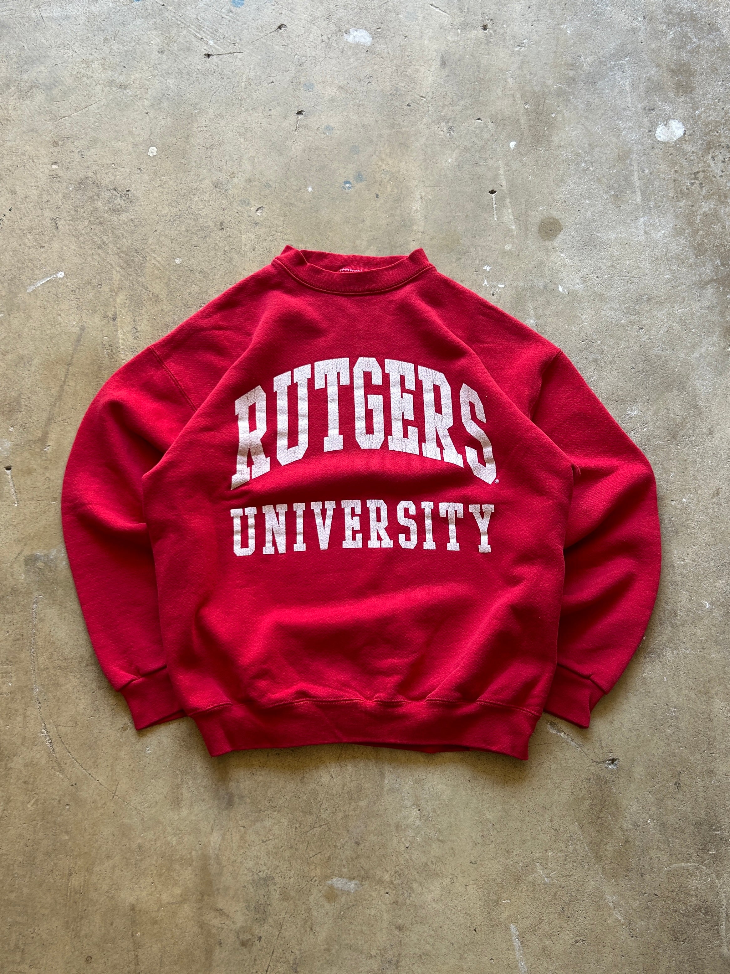 Vintage Rutgers Spellout Crew - M