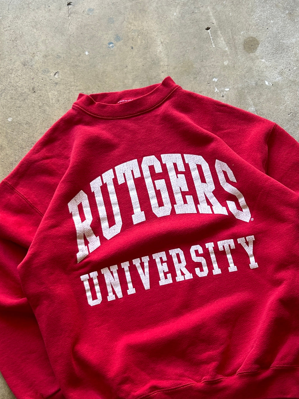 Vintage Rutgers Spellout Crew - M