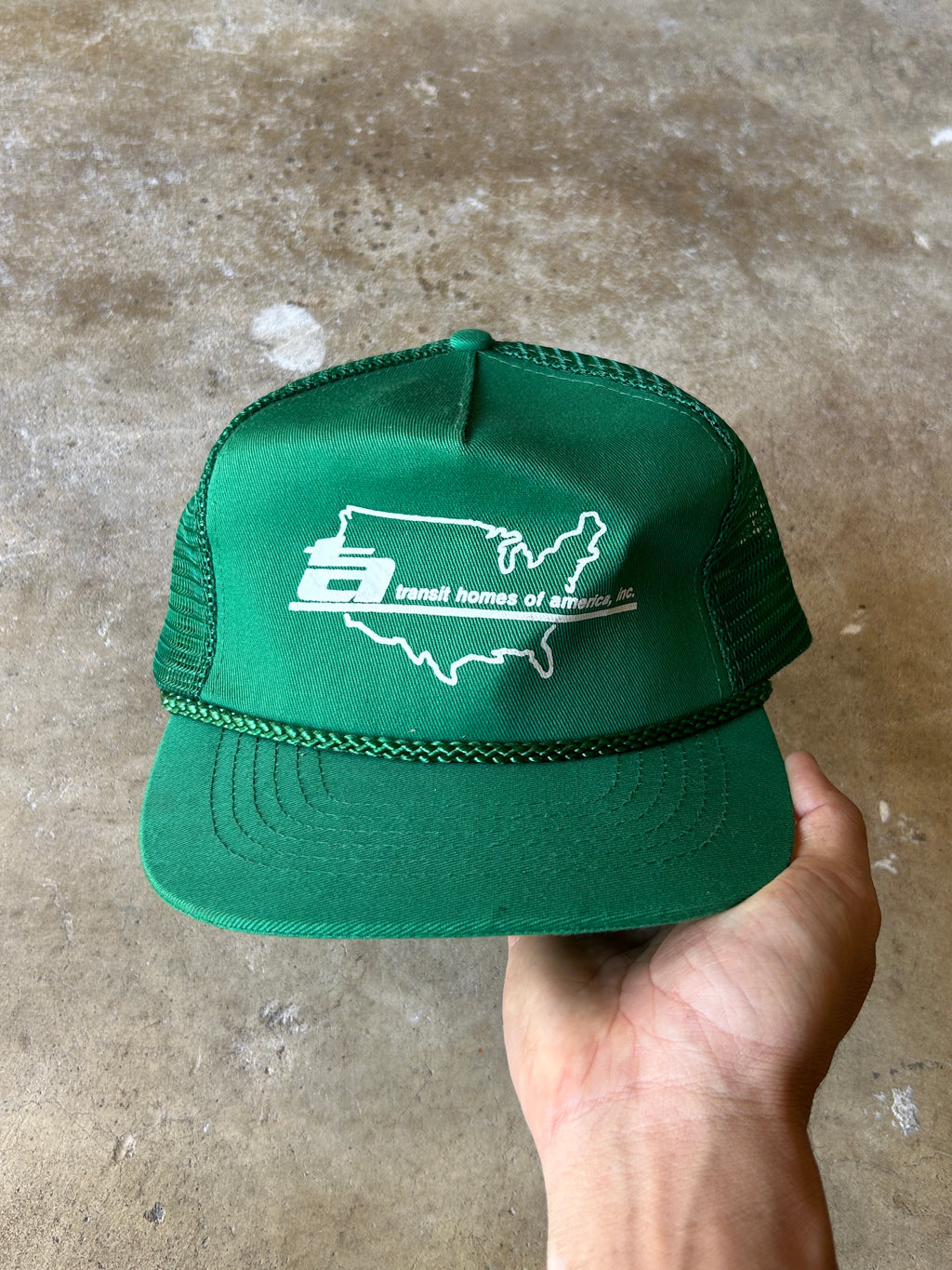 Vintage THA Green Trucker Hat