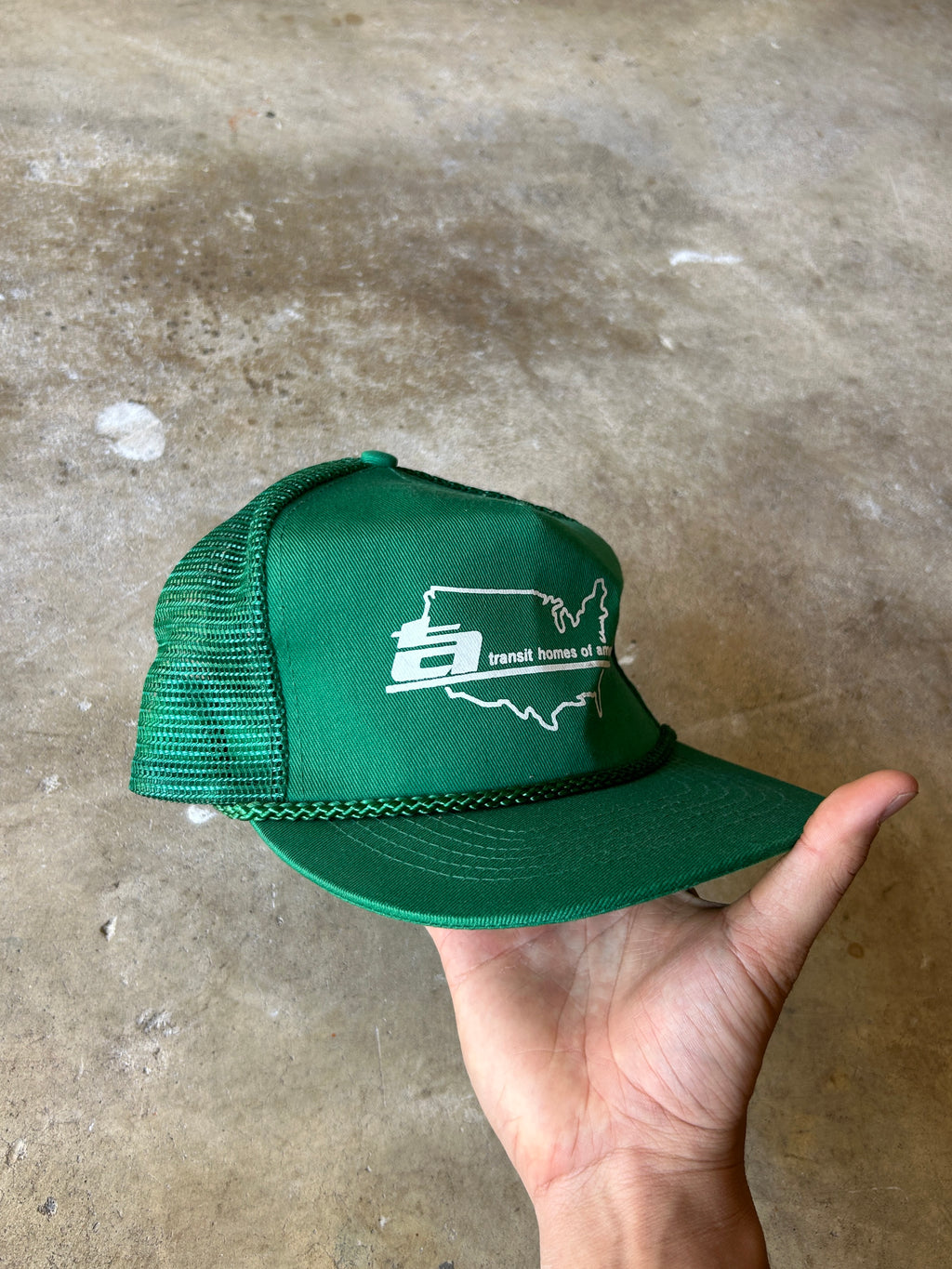 Vintage THA Green Trucker Hat